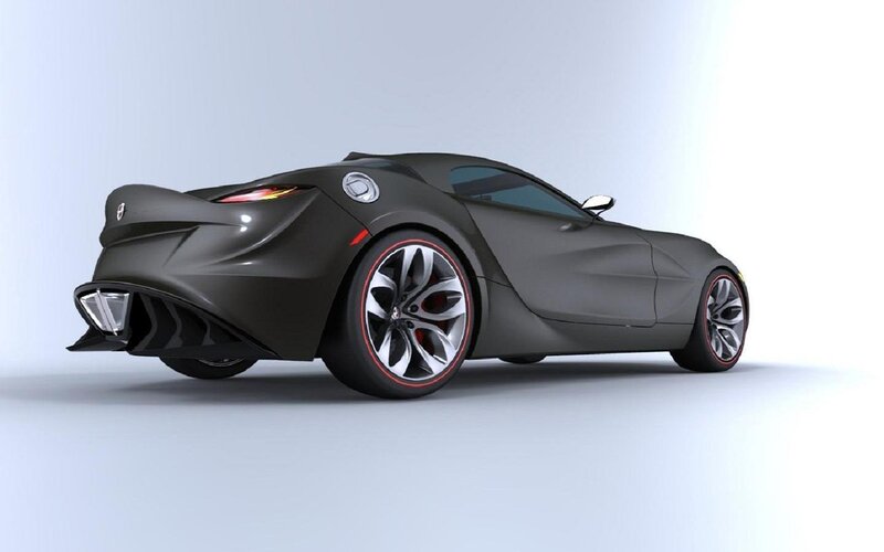 Dark Gray Sports Car — Neutral