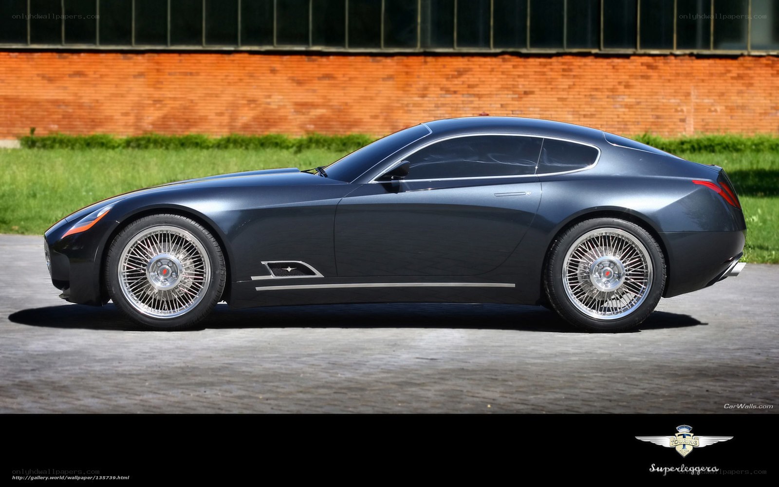 dark gray sports car