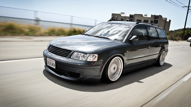 Dark Gray Station Wagon — Dynamic, Afternoon