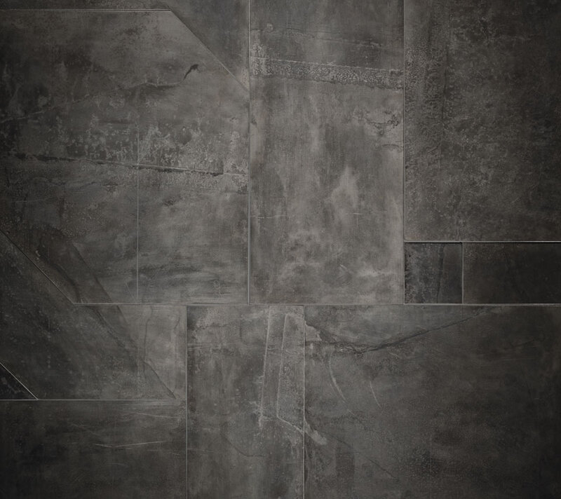 dark gray tile floor