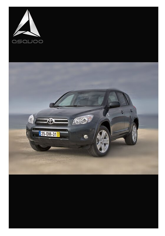 Dark gray Toyota RAV4 on beach