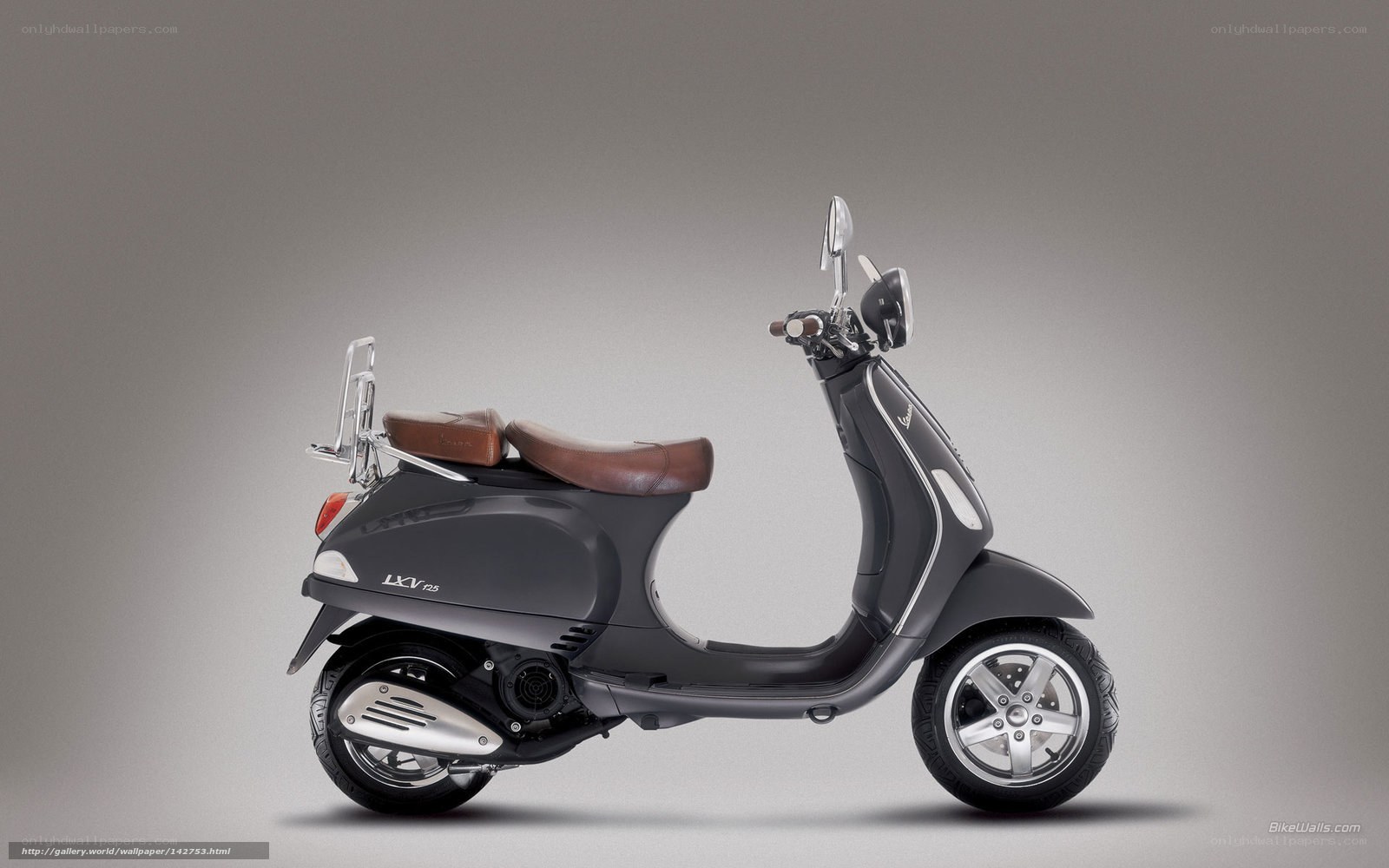 Dark gray Vespa LXV 150