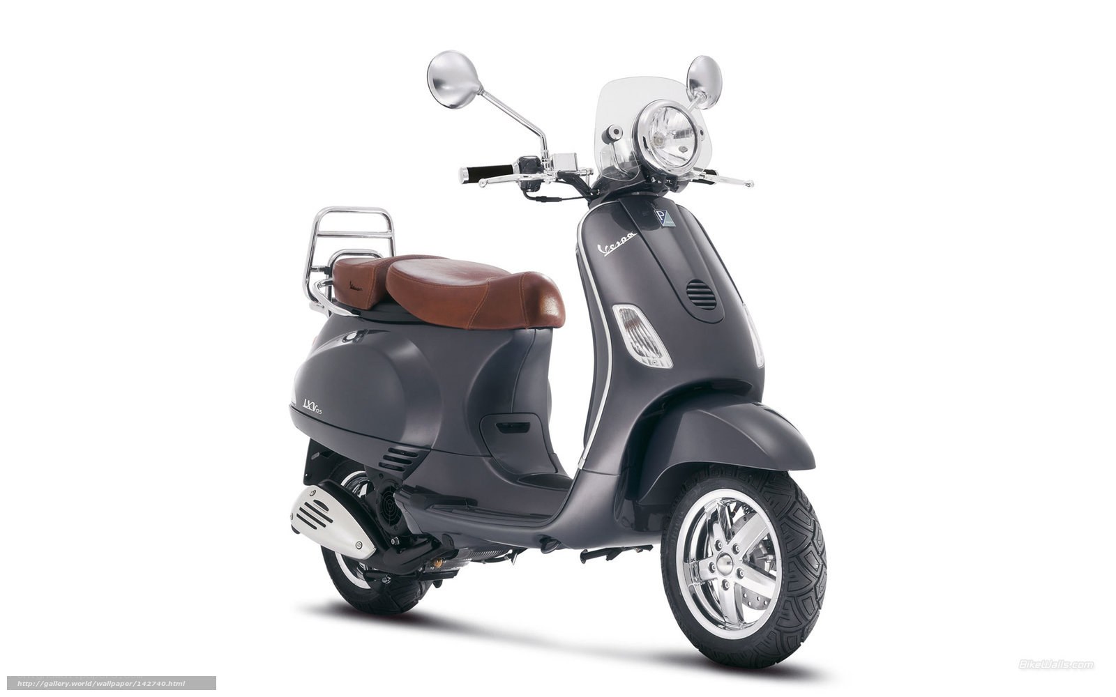 Dark gray Vespa scooter