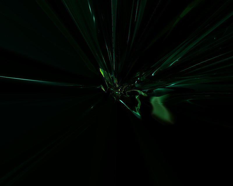 dark green abstract tunnel
