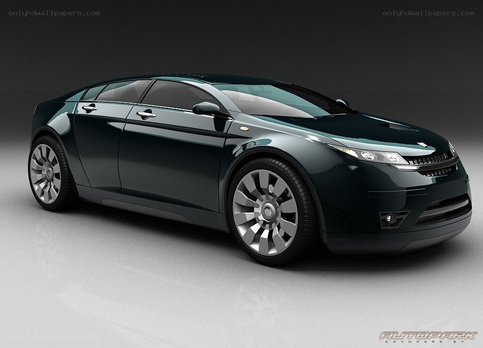 dark green concept car