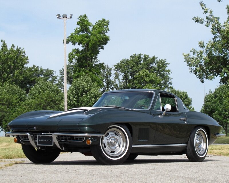 Dark Green Corvette