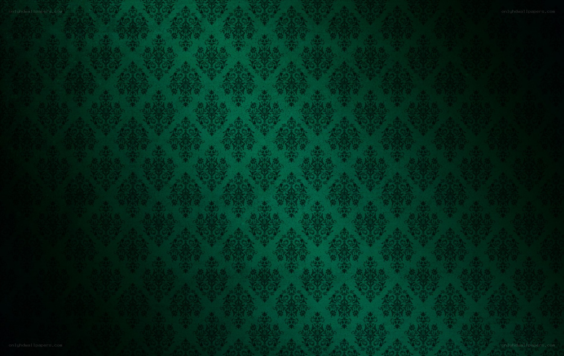 dark green damask pattern