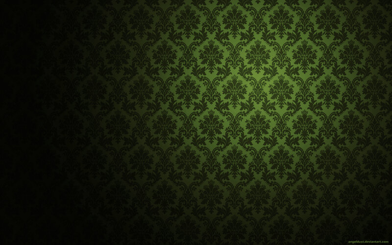dark green damask pattern