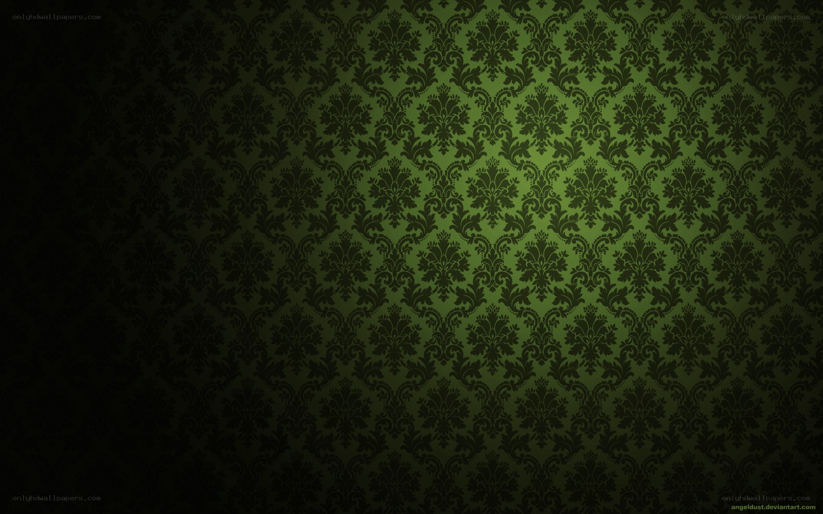 dark green damask pattern