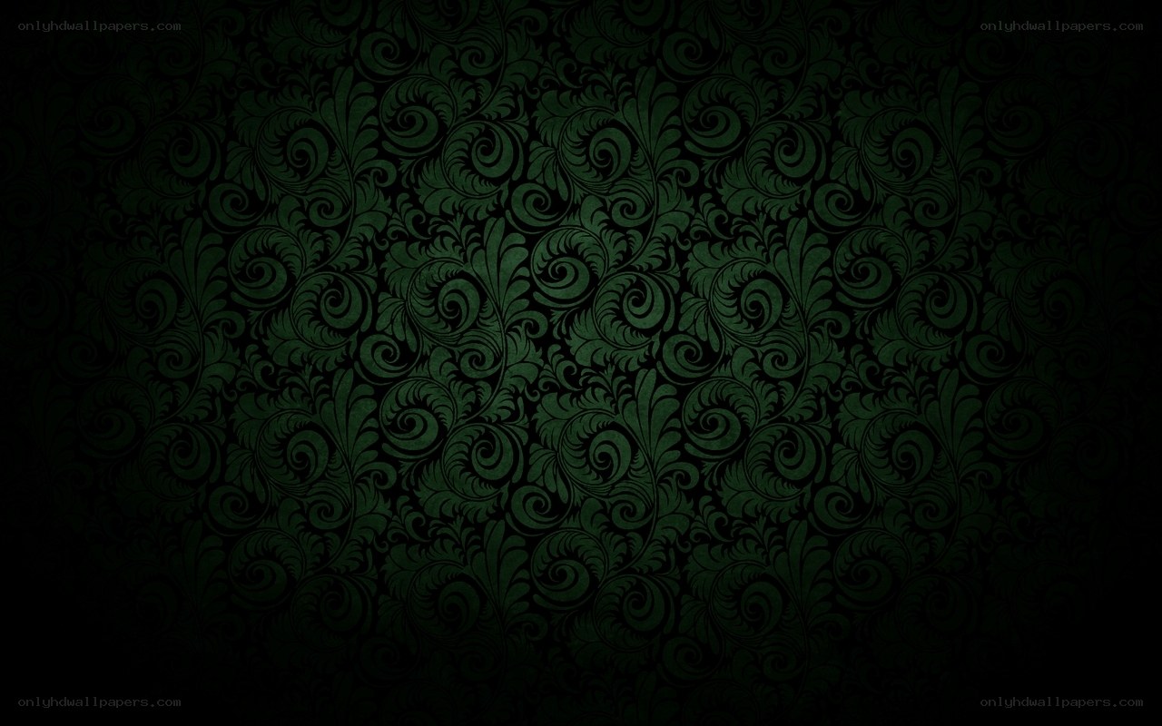 dark green floral pattern