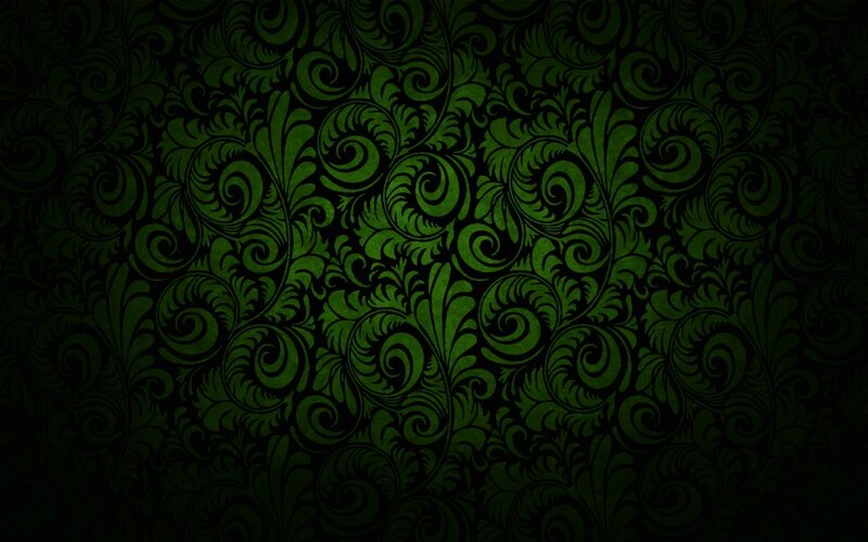 dark green floral pattern