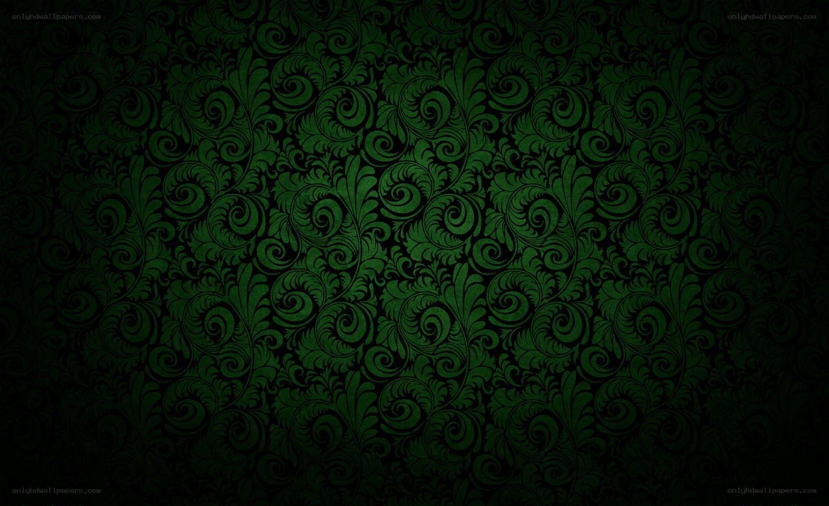 dark green floral pattern