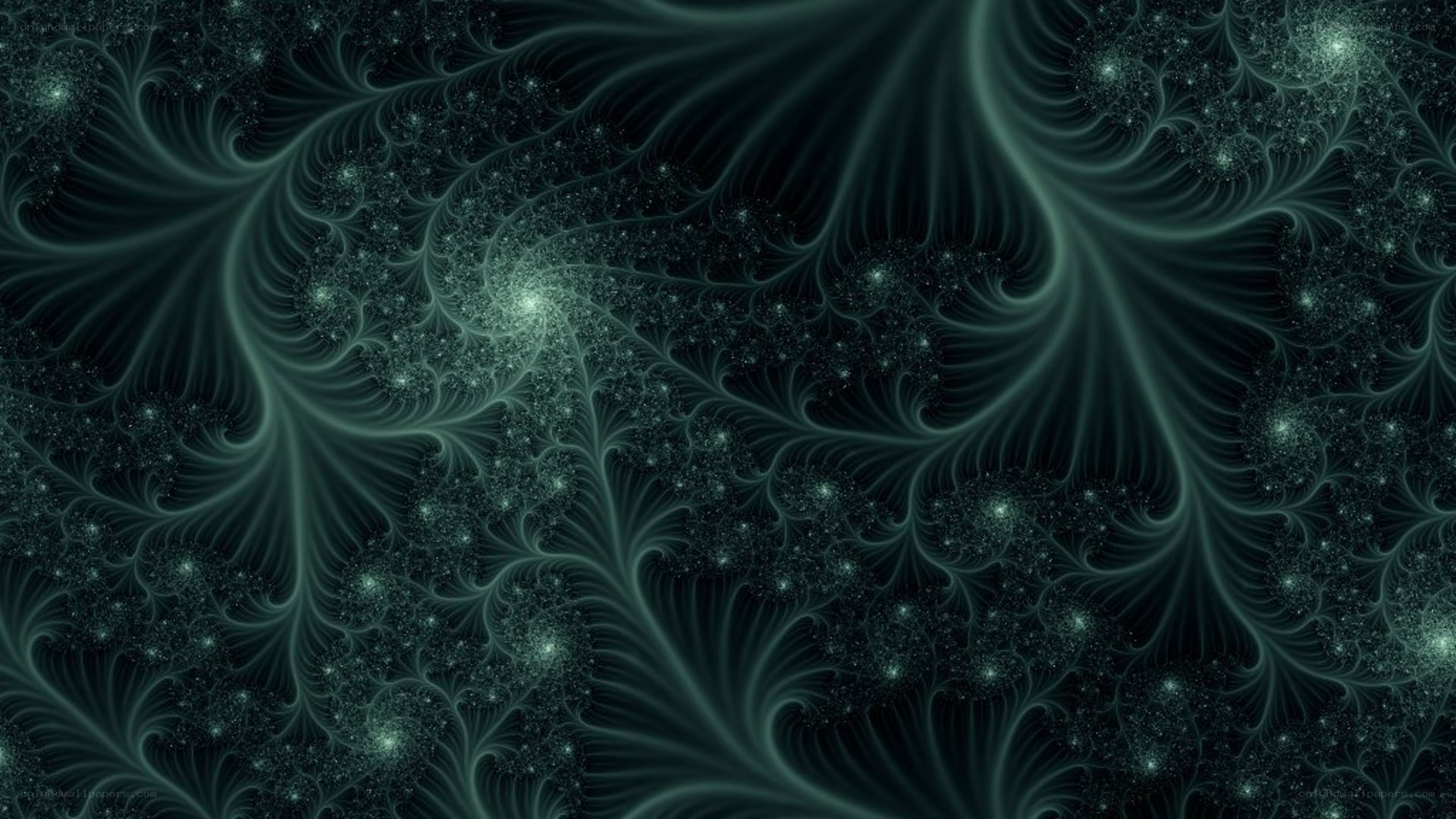 dark green fractal pattern