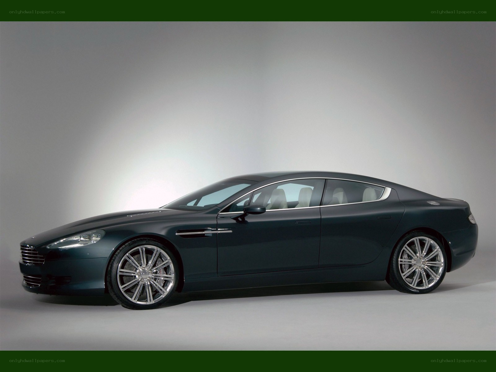 dark green luxury sedan
