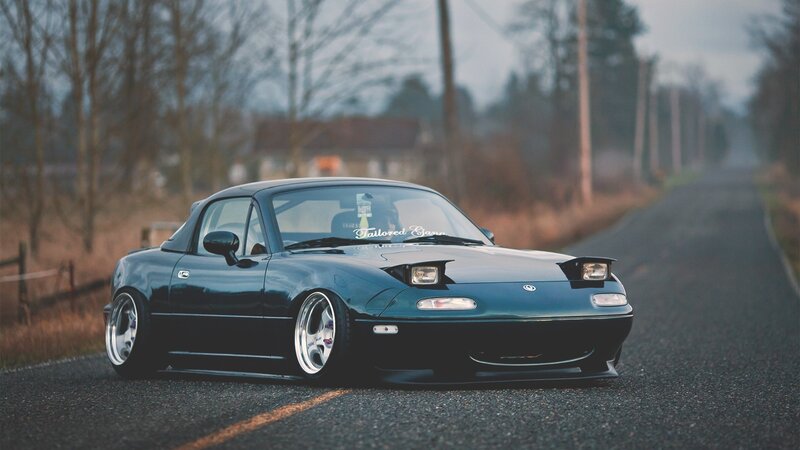 Dark Green Miata Car