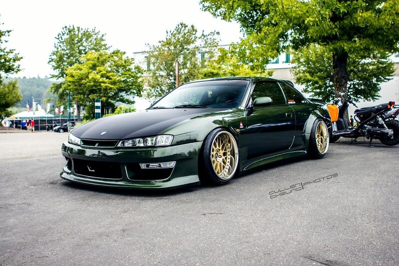 Dark Green Modified Car