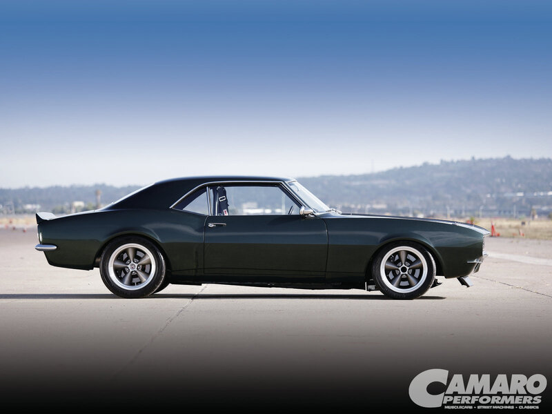Dark Green Muscle Car — Calm, Afternoon