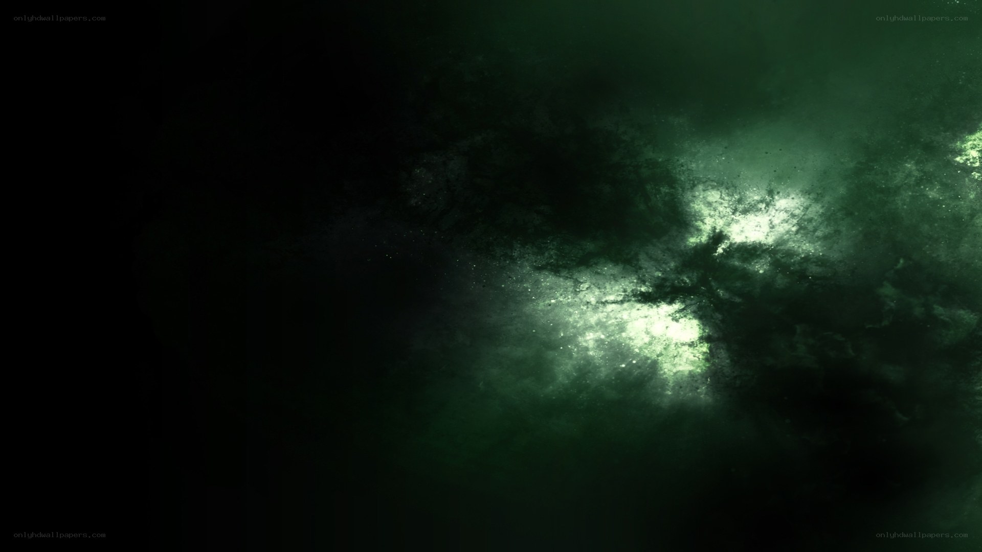 dark green nebula cloud