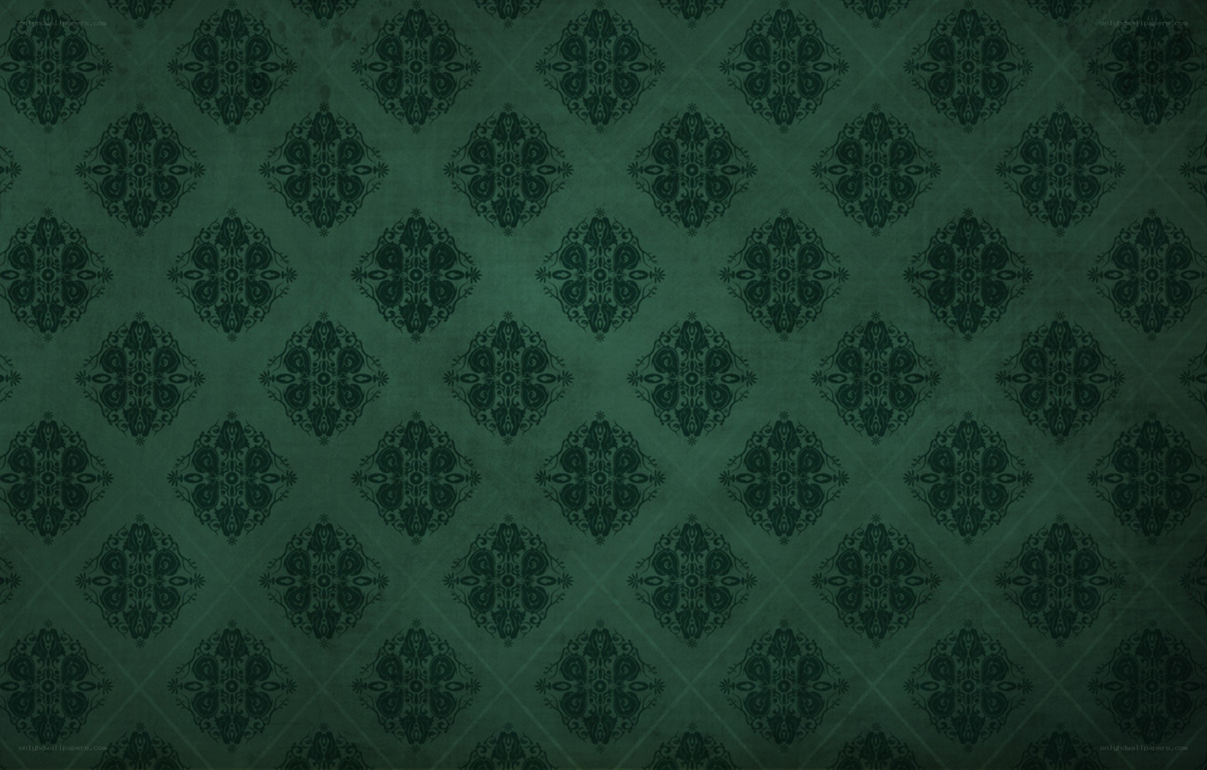 dark green patterned wallpaper