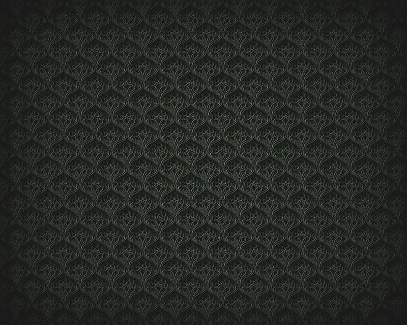 Dark Green Patterned Wallpaper — Black
