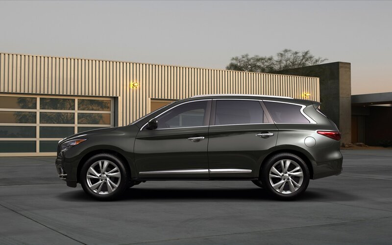 dark green SUV parked outside