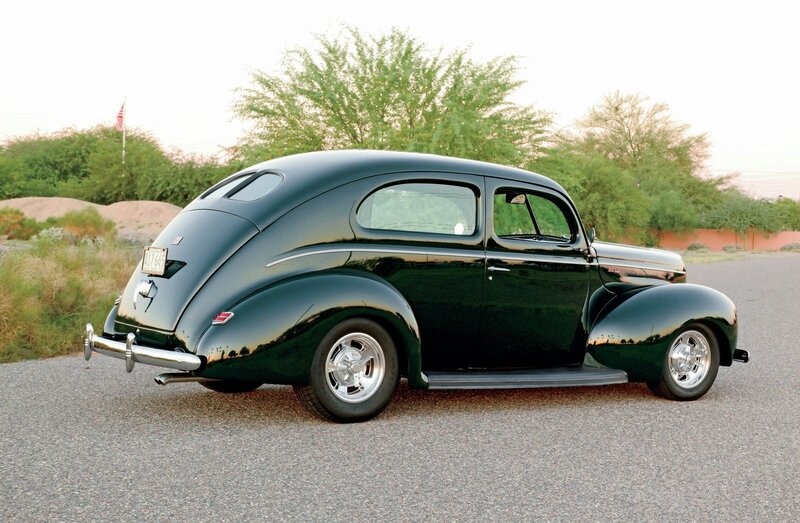 Dark Green Vintage Car