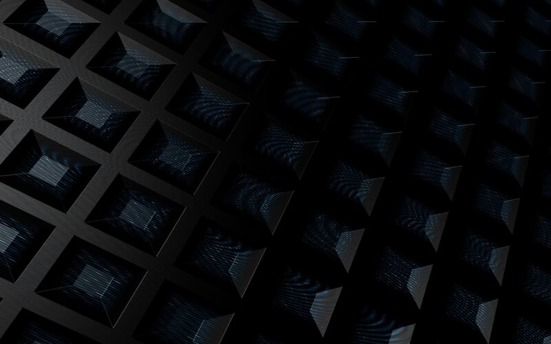 dark grid pattern with blue light