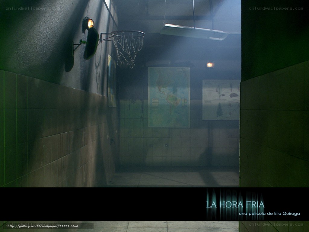 dark gym hallway scene