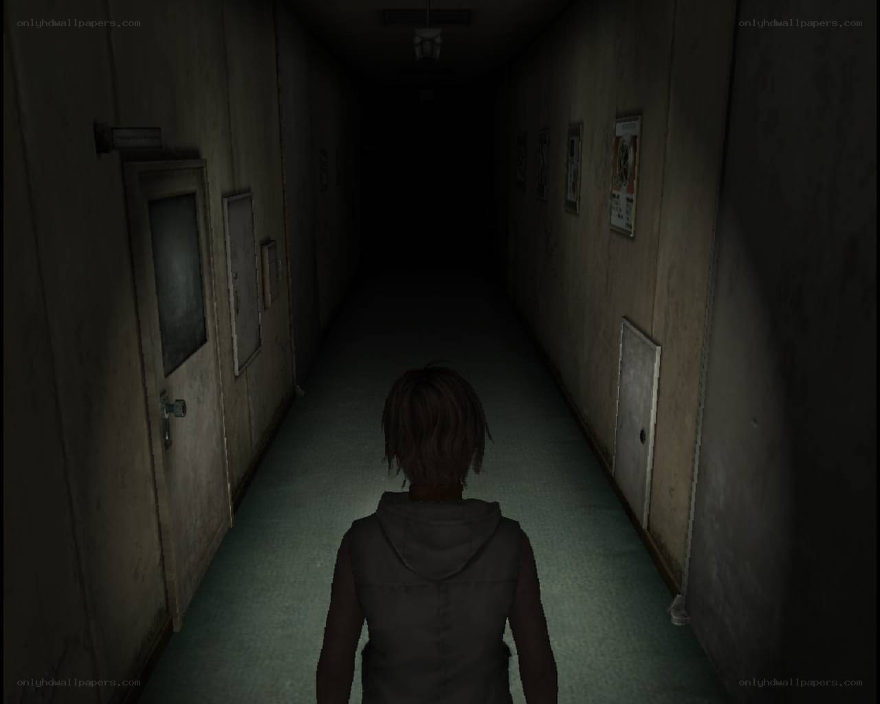 dark hallway in a game