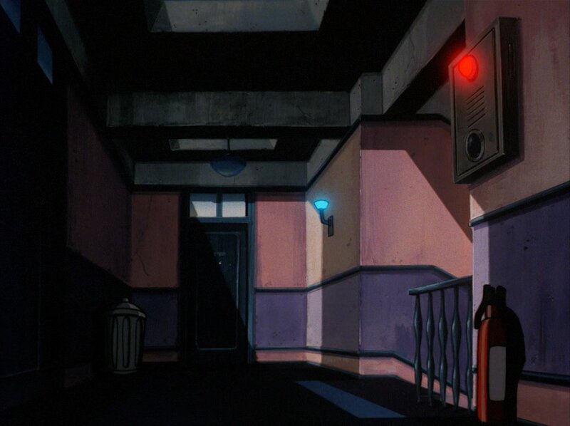 Dark Hallway Interior — Purple