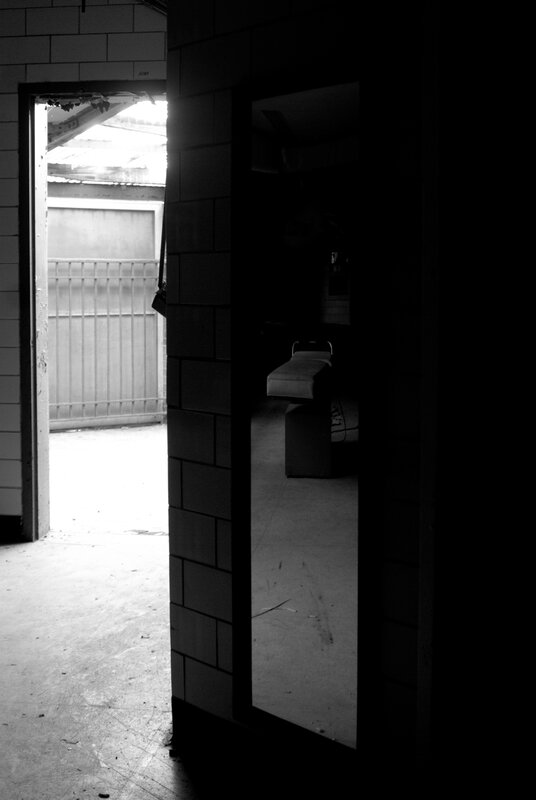 dark hallway with doorway
