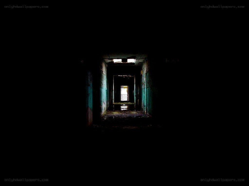 dark hallway with light at end