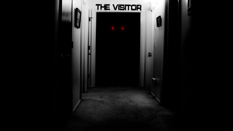 Dark Hallway with Red Eyes — Black