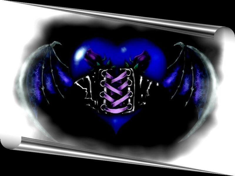 dark heart with wings