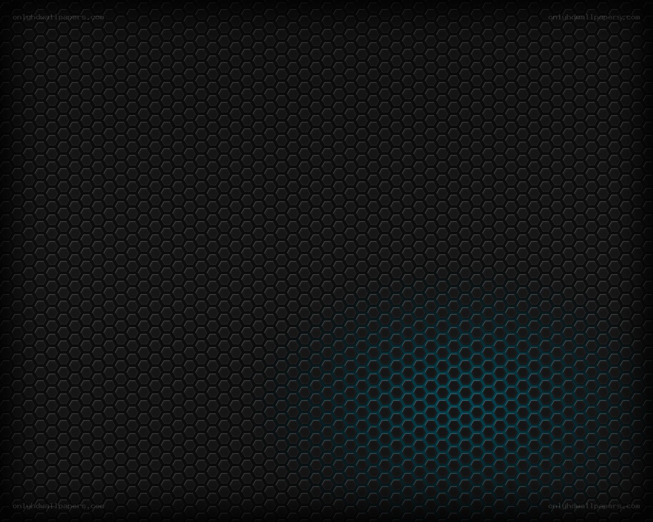dark hexagonal pattern with blue glow