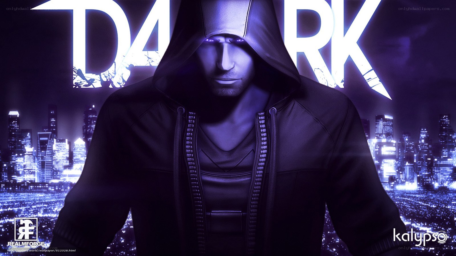 Dark Hooded Figure in City