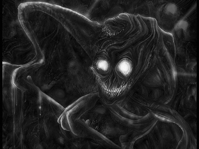 dark horror creature illustration