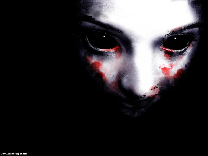 dark horror face art