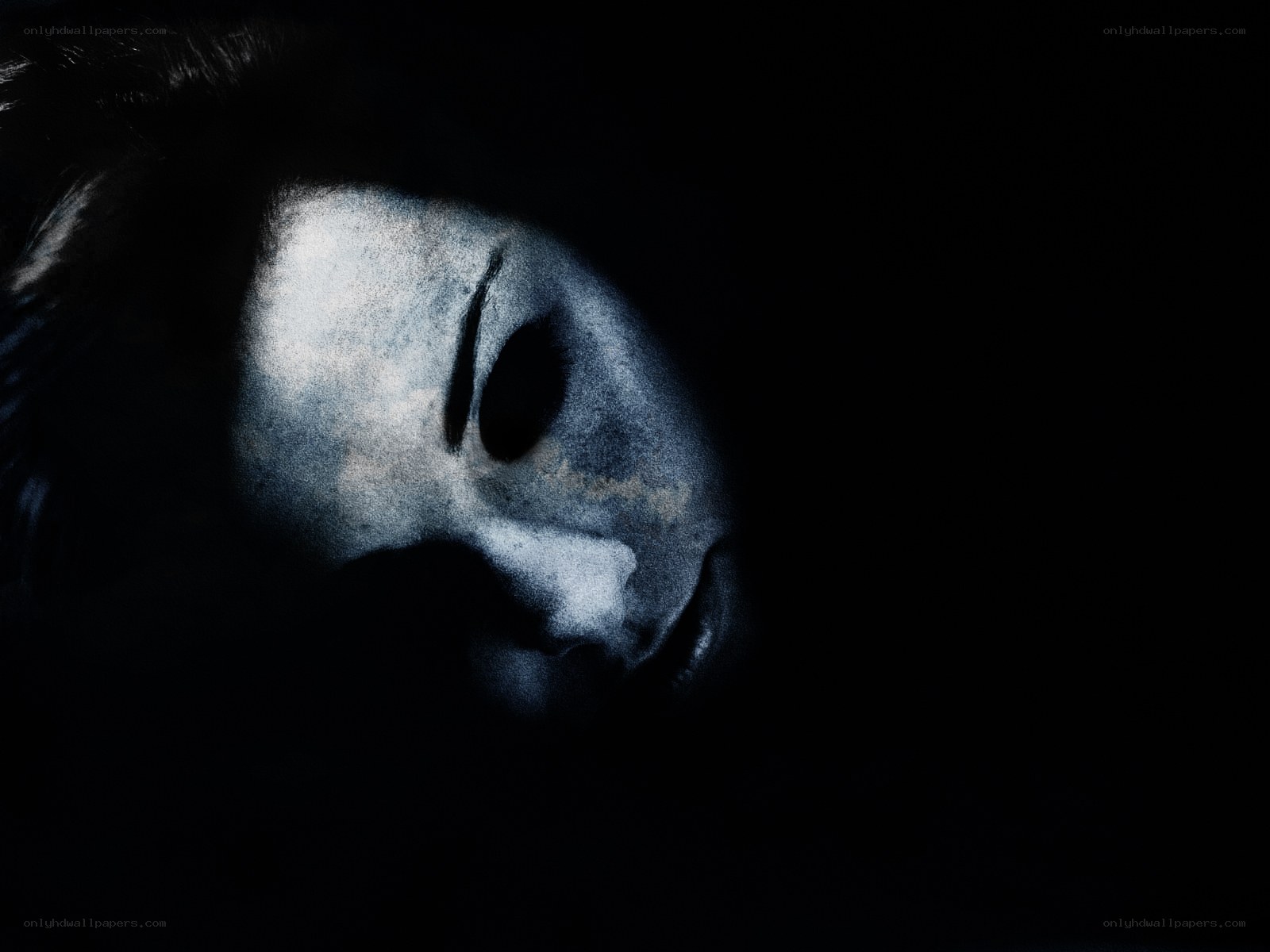 dark horror face close-up