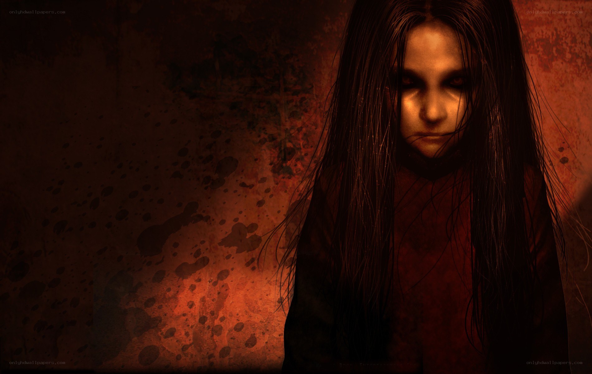 dark horror girl portrait