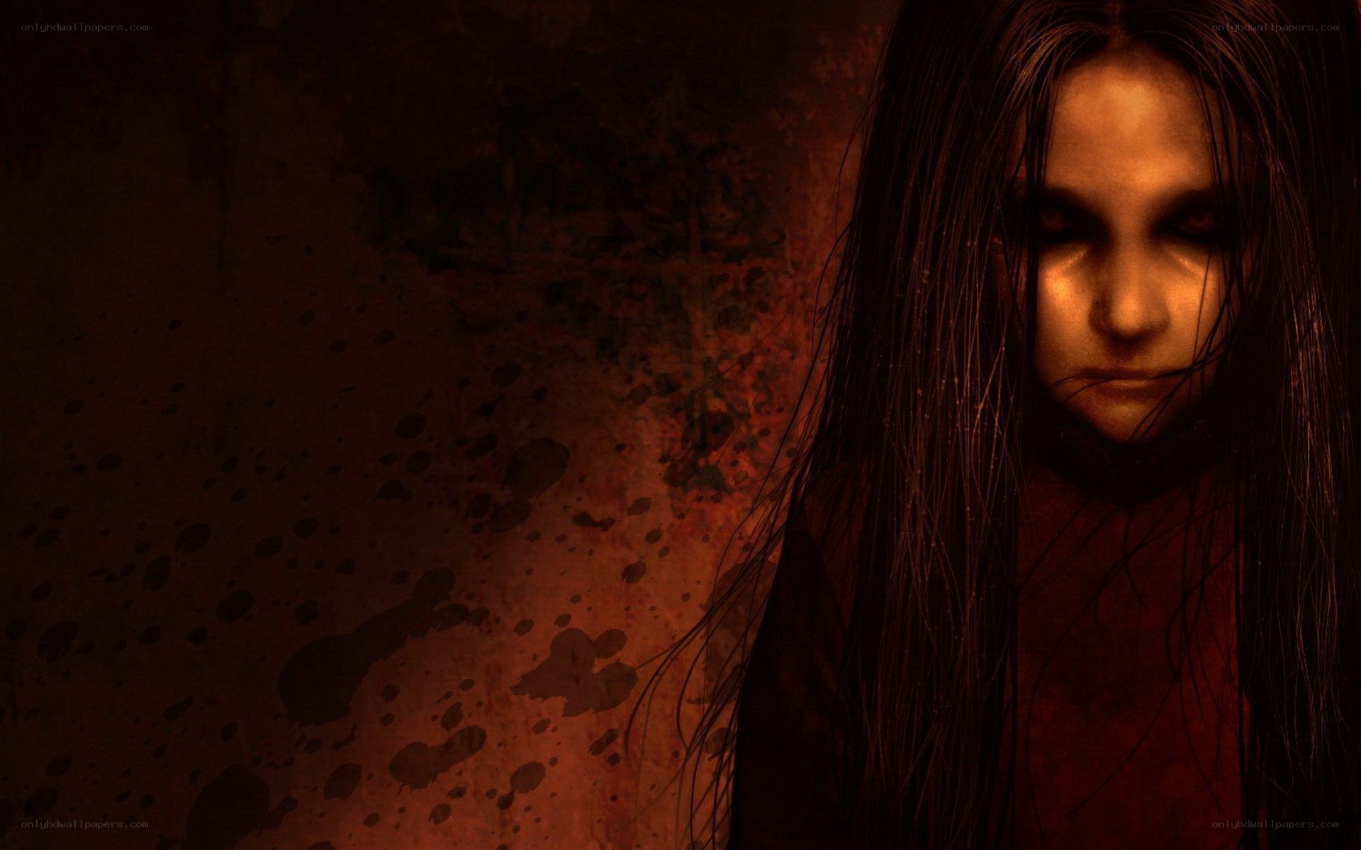 dark horror girl portrait