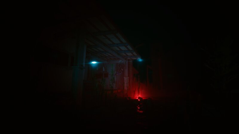 Dark House at Night — Black