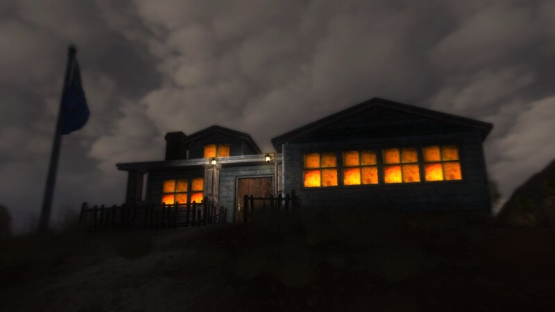 dark house at night