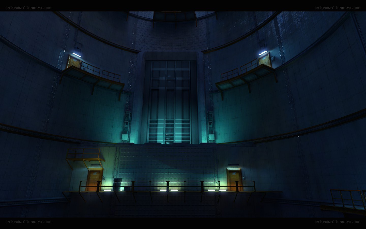 dark industrial chamber