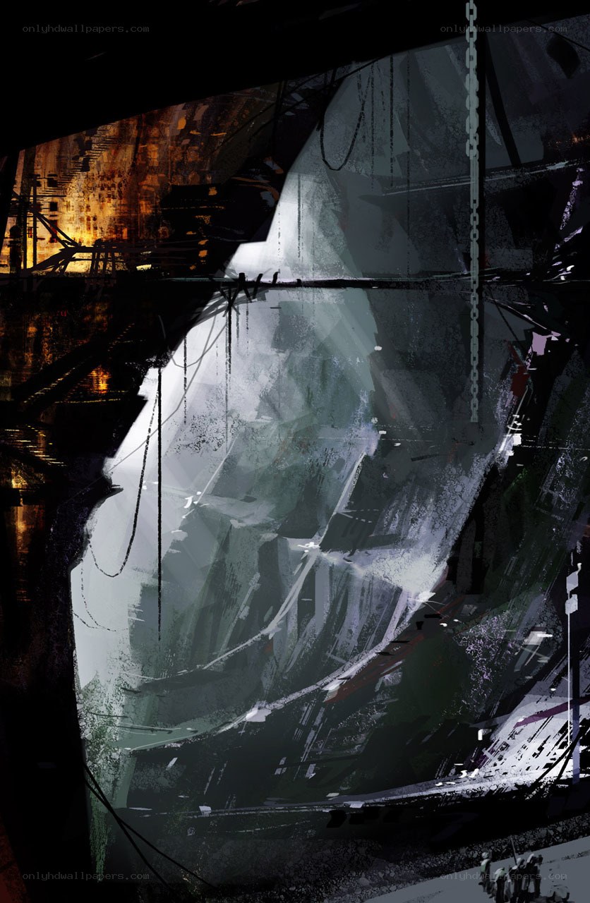 dark industrial concept art
