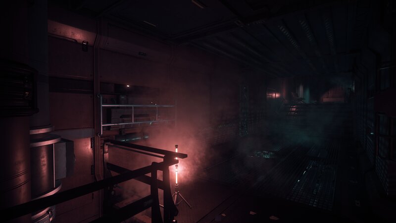 Dark Industrial Corridor — Black, Dark, Mysterious