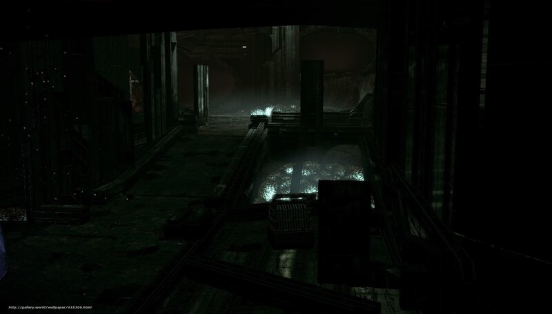 dark industrial corridor