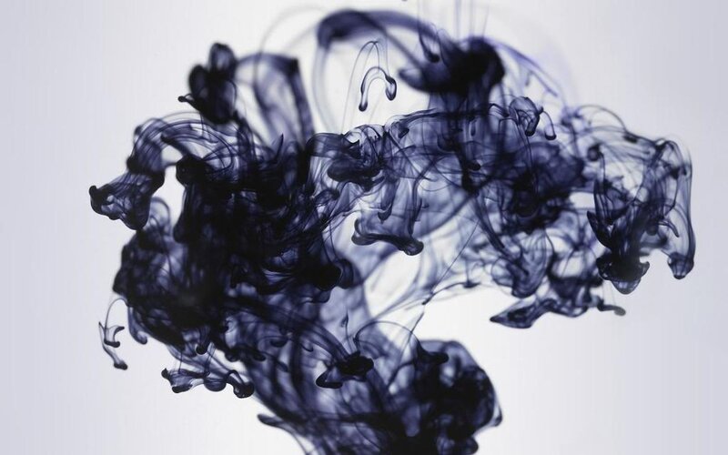 Dark Ink in Water — Black, Dramatic