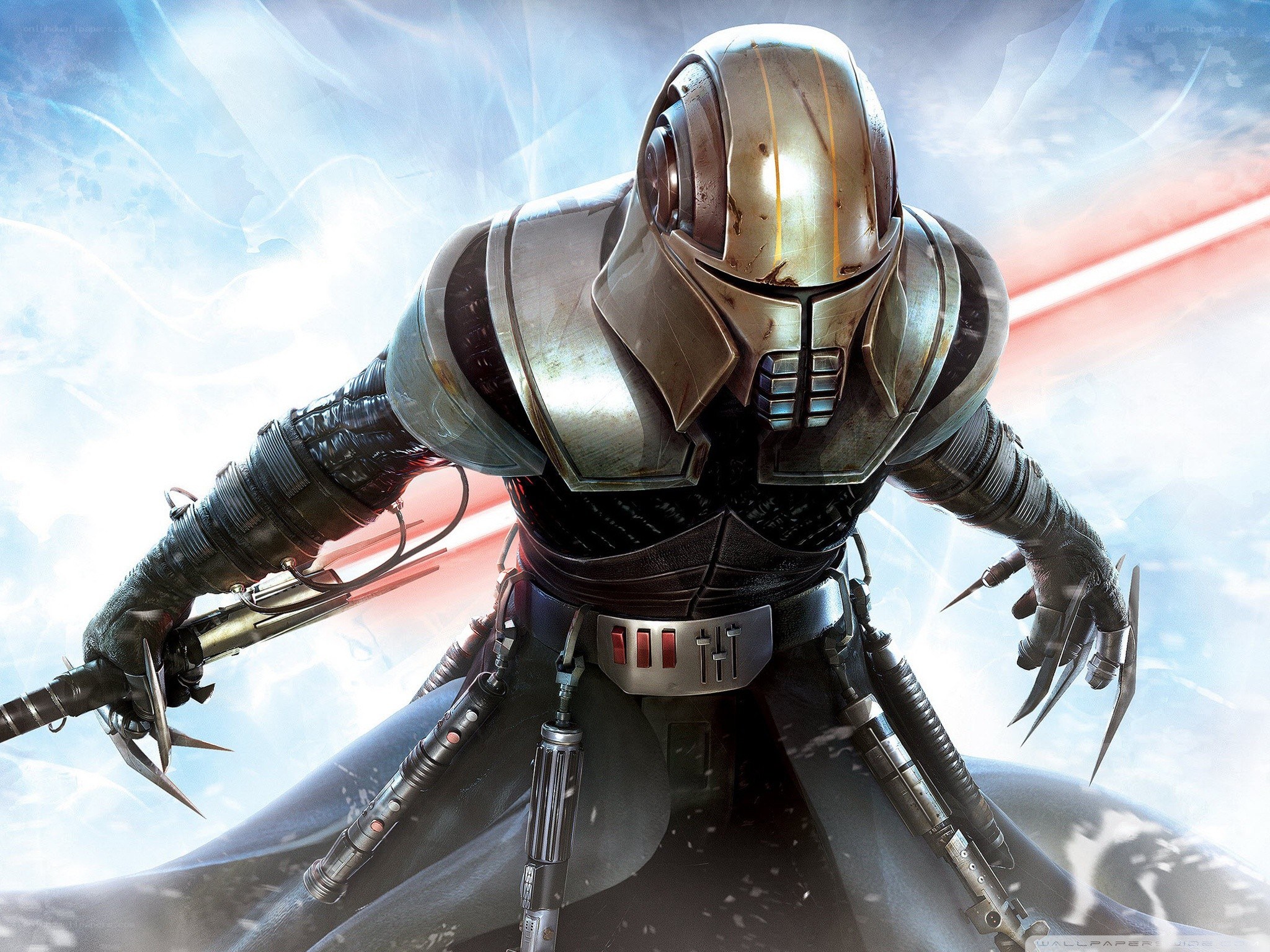 Dark Jedi warrior in armor
