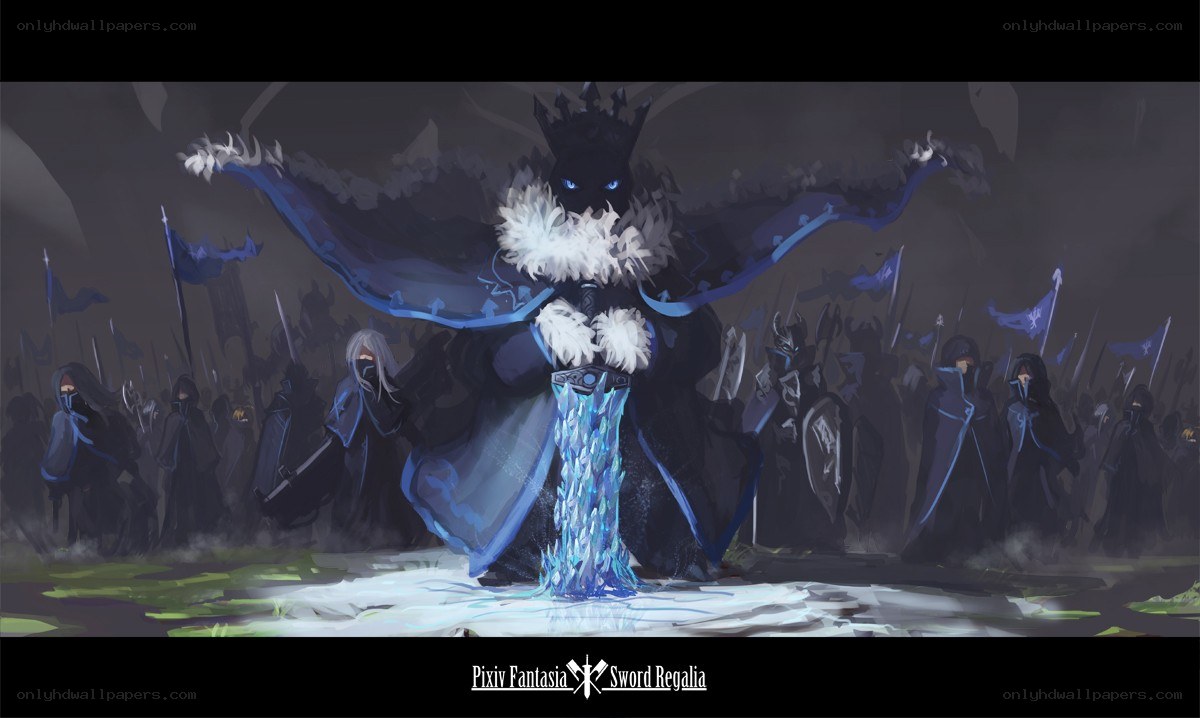 Dark king with army